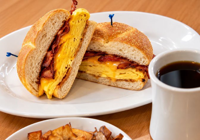 classic New York B.E.C., served on your choice of a Kaiser roll, bagel, or toast.