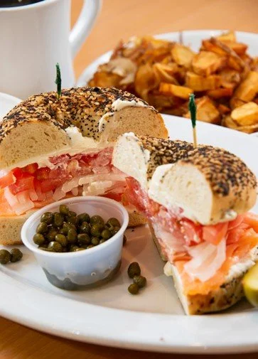smoked salmon bagel