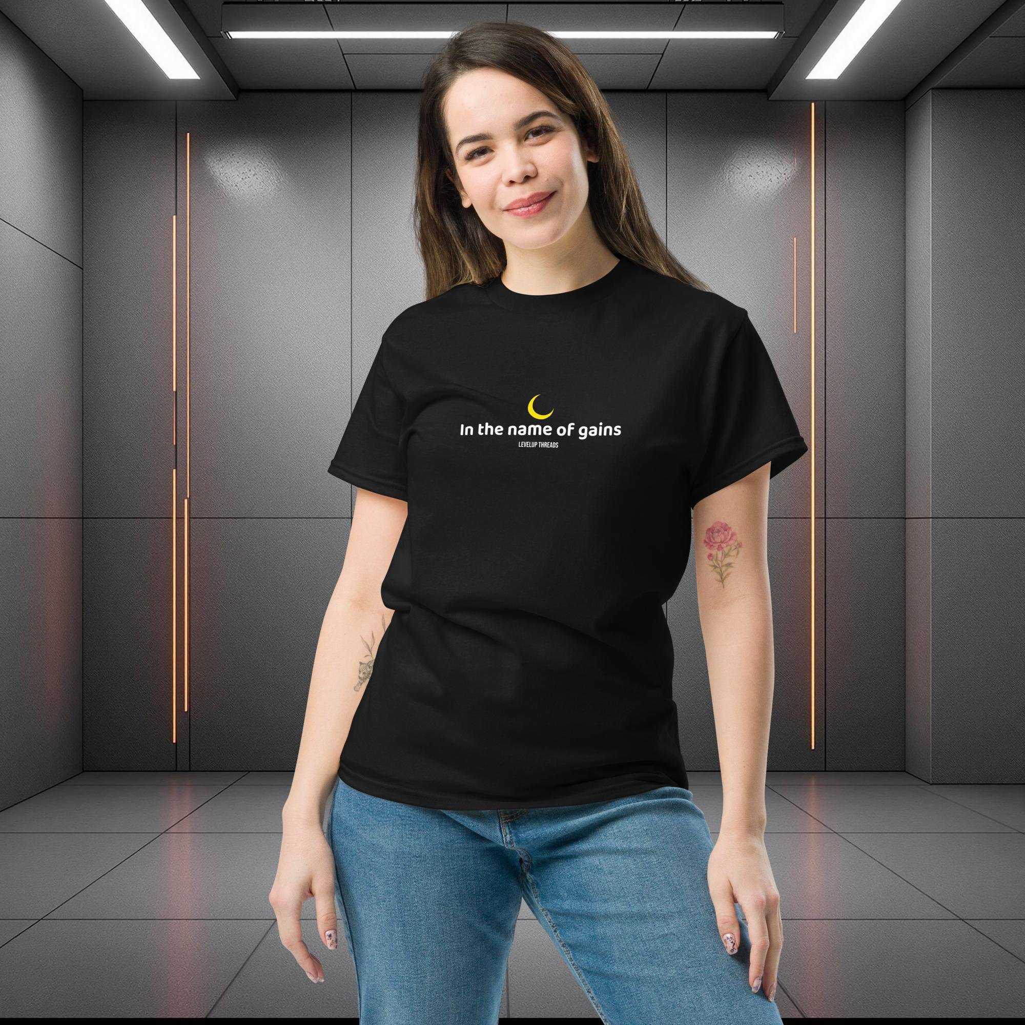 In The Name Of Gains Unisex Tee - Your Training Arc Begins Drop