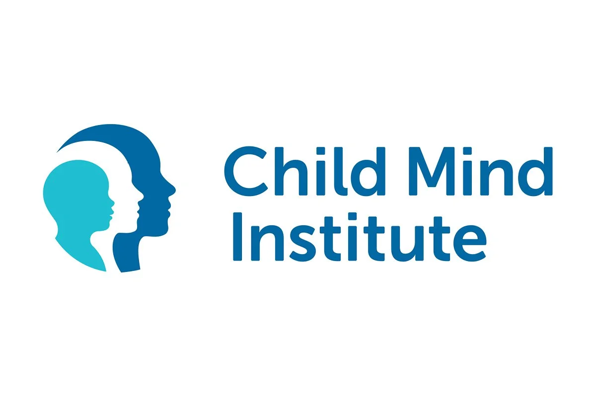 Child Mind Institute logo featuring three overlapping profiles of children in different shades of blue, with the organization name written in blue text to the right.