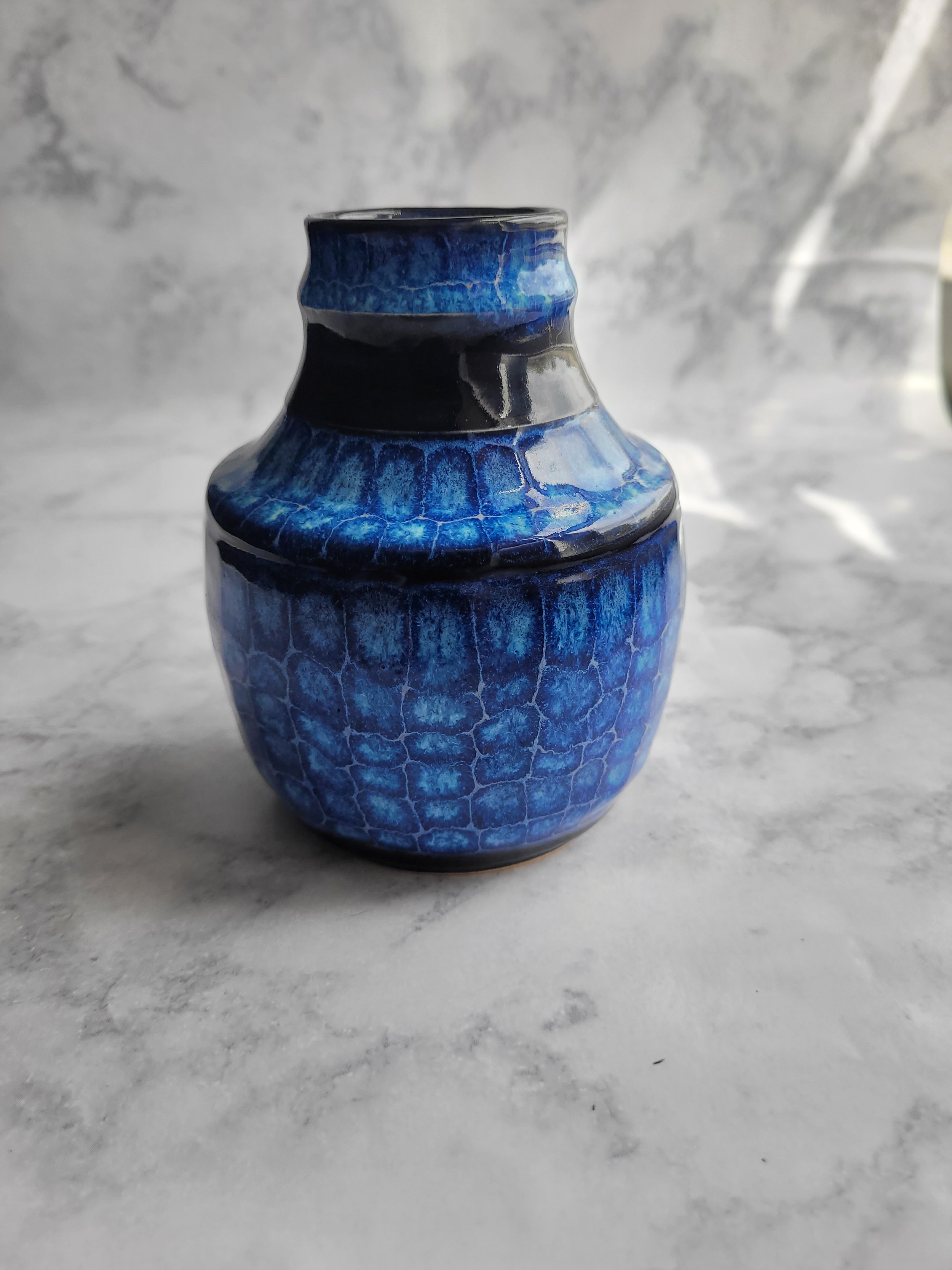 12 0z Frozen Blue Mini Vase