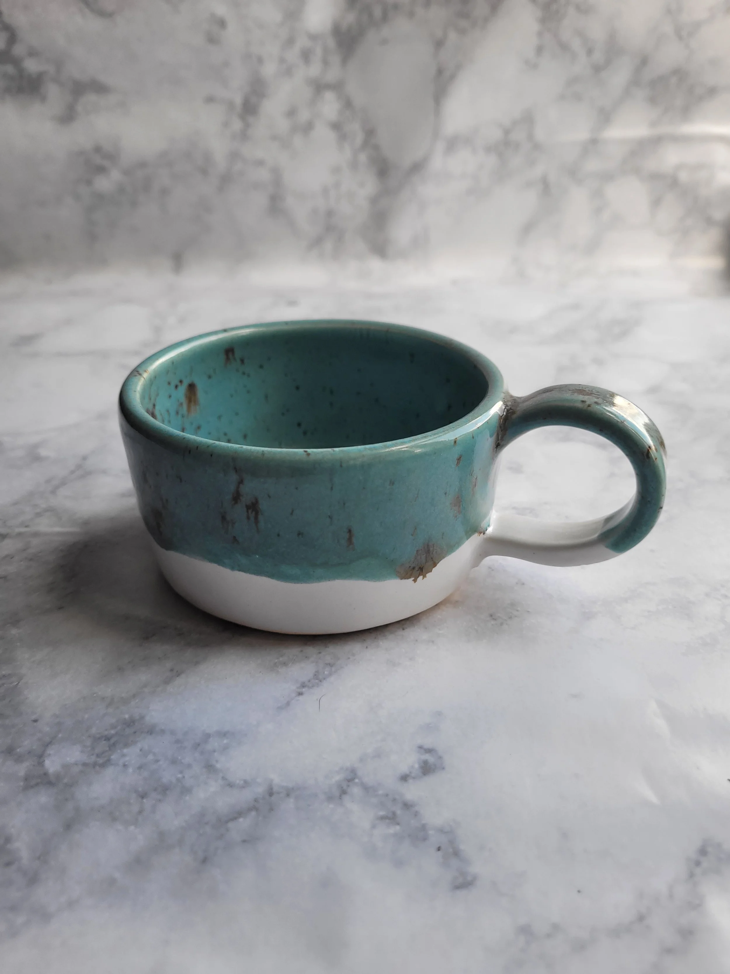 8 oz Emerald speckled  Mug