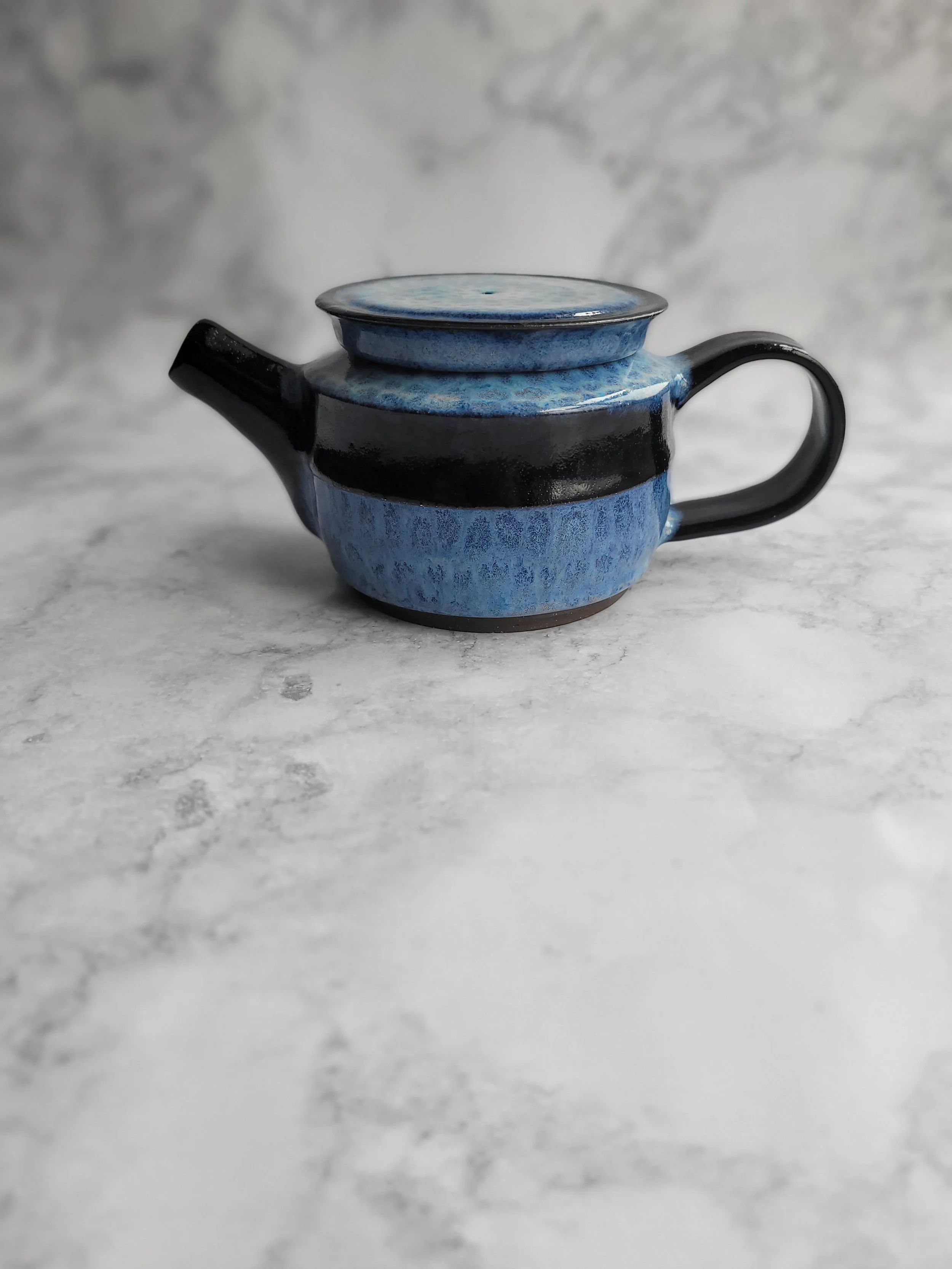 12 oz Obsidan wave Teapot