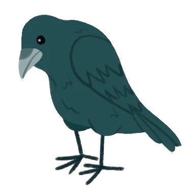 Fall Stationery - Crow Sticker