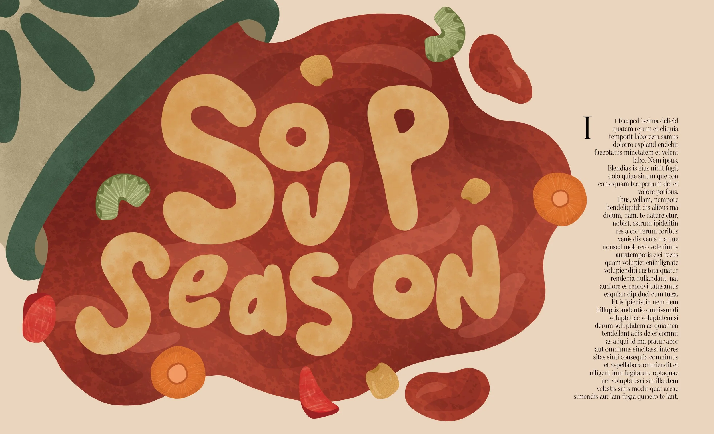 Soup Season Magazine Spread - Title