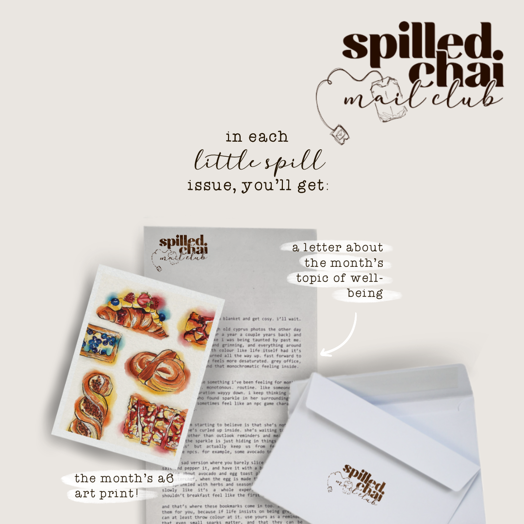 spilled chai mail club; little spill monthly membership