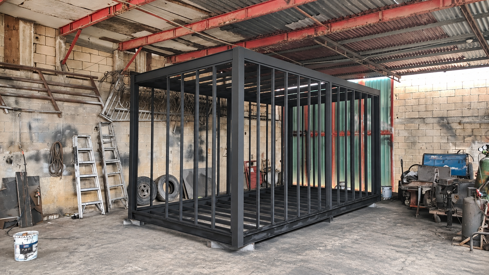 Estructura modular de acero para bodega en Ruta de los Cenotes, Puerto Morelos