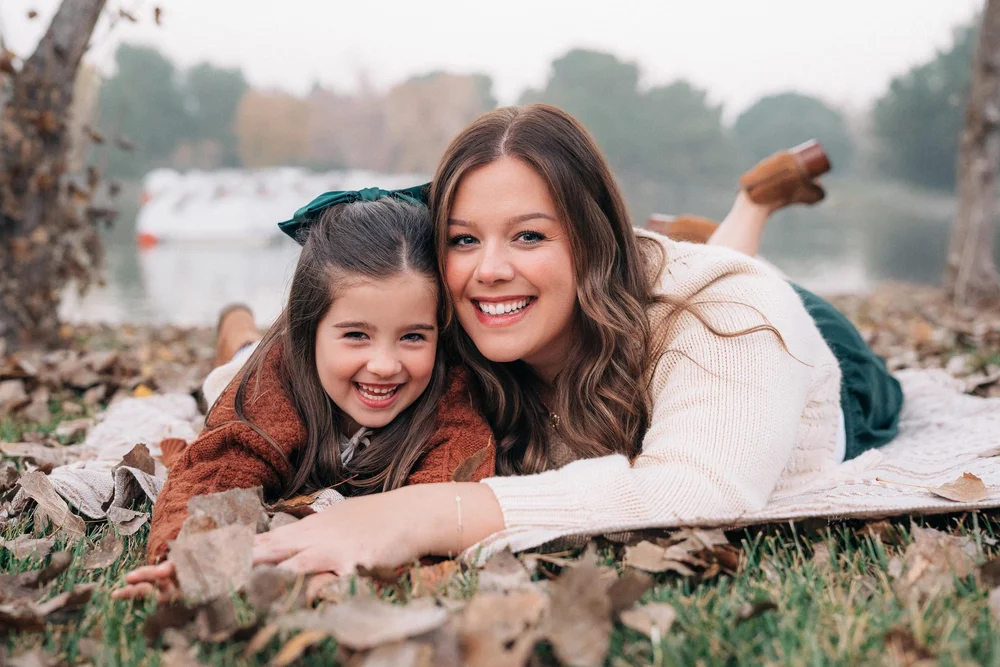 Orange County family session, kids playing outdoors with parents at golden hour