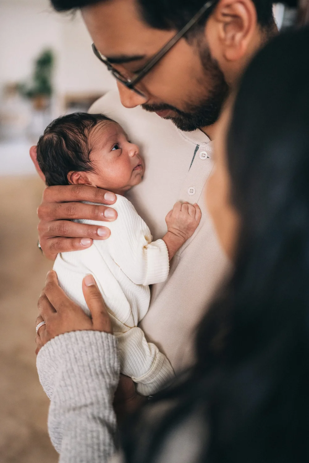 Ganesh family newborn session, in-home Long Beach
