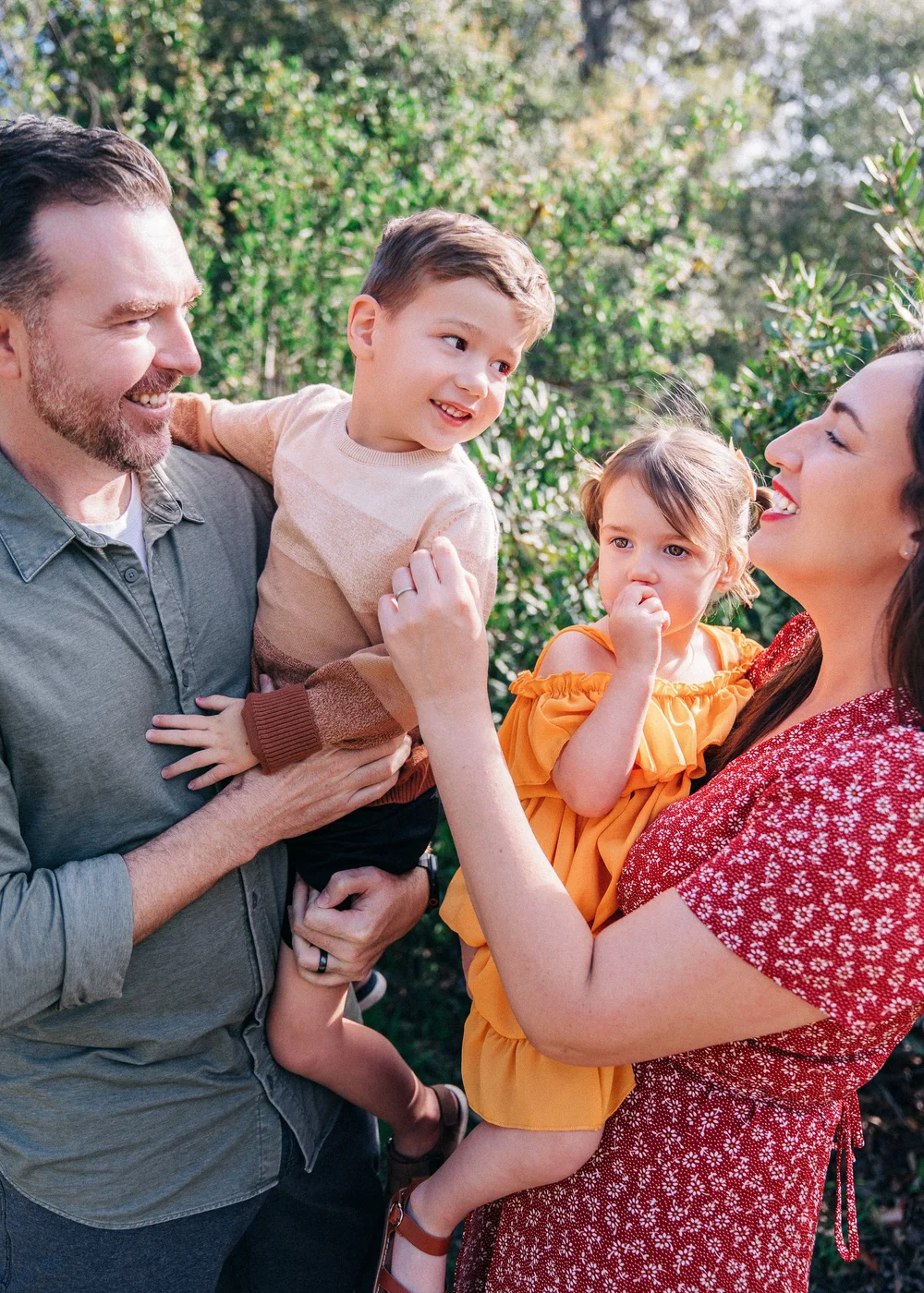 Close-up of the Leon family together