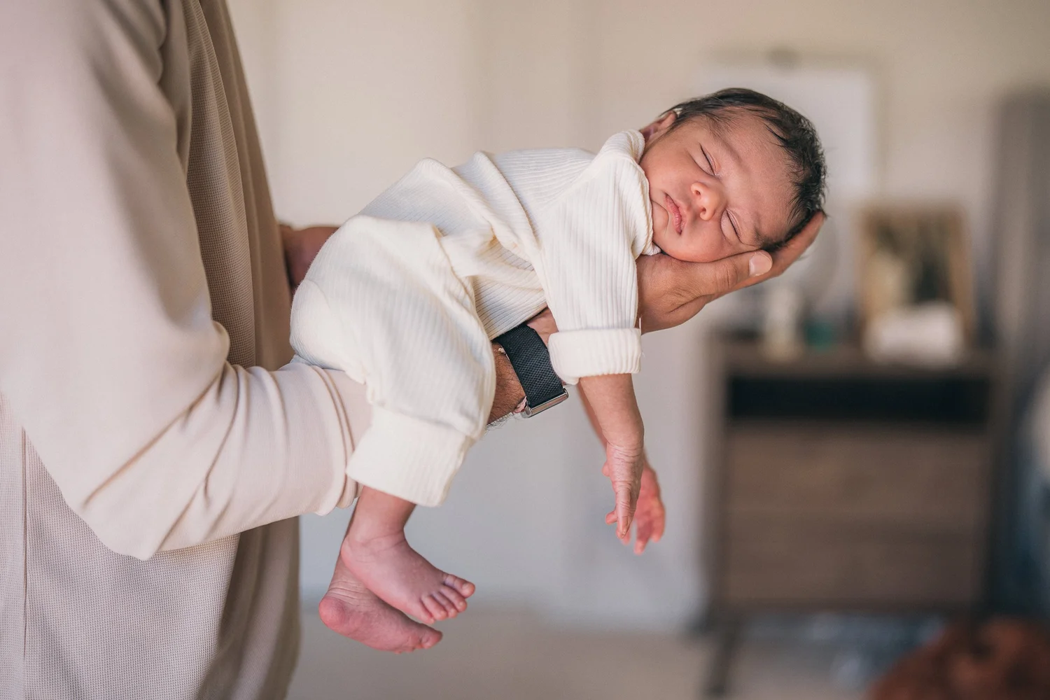 Ganesh family newborn session, in-home Long Beach