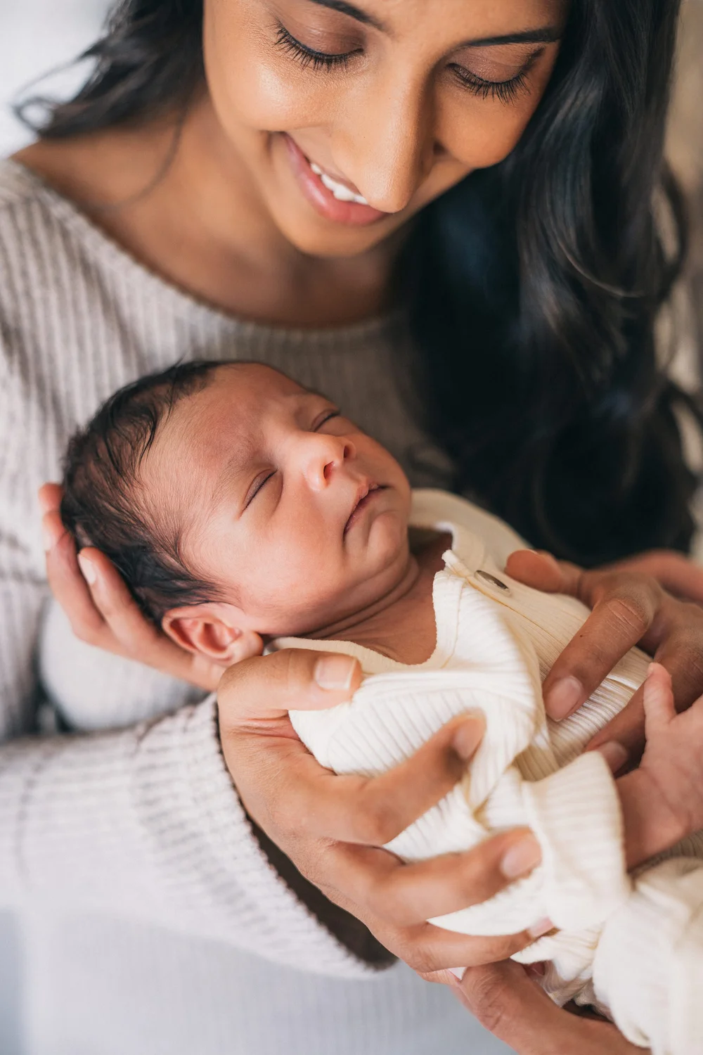 Ganesh family newborn session, in-home Long Beach