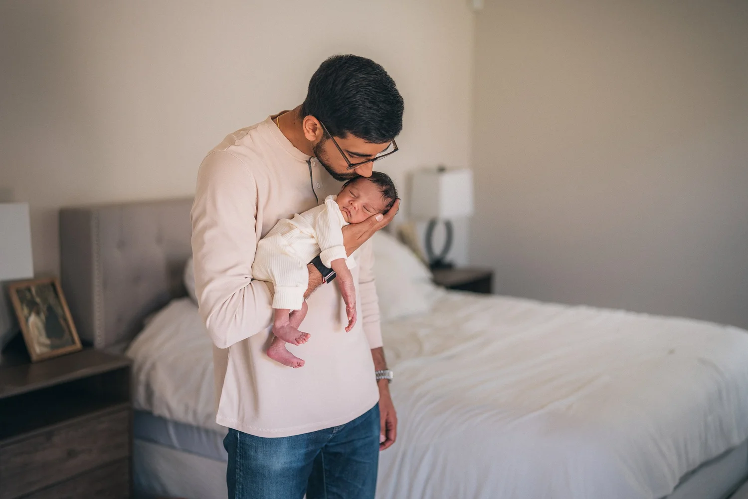 Ganesh family newborn session, in-home Long Beach