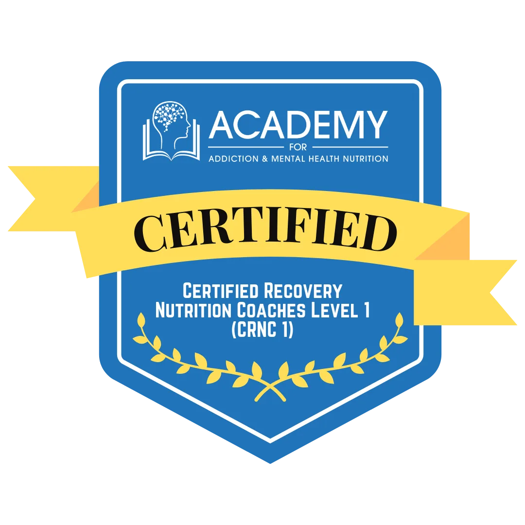 Academy for Addiction & Mental Health Nutrition Certification Badge