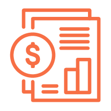 Financial documents with a dollar sign and a graph