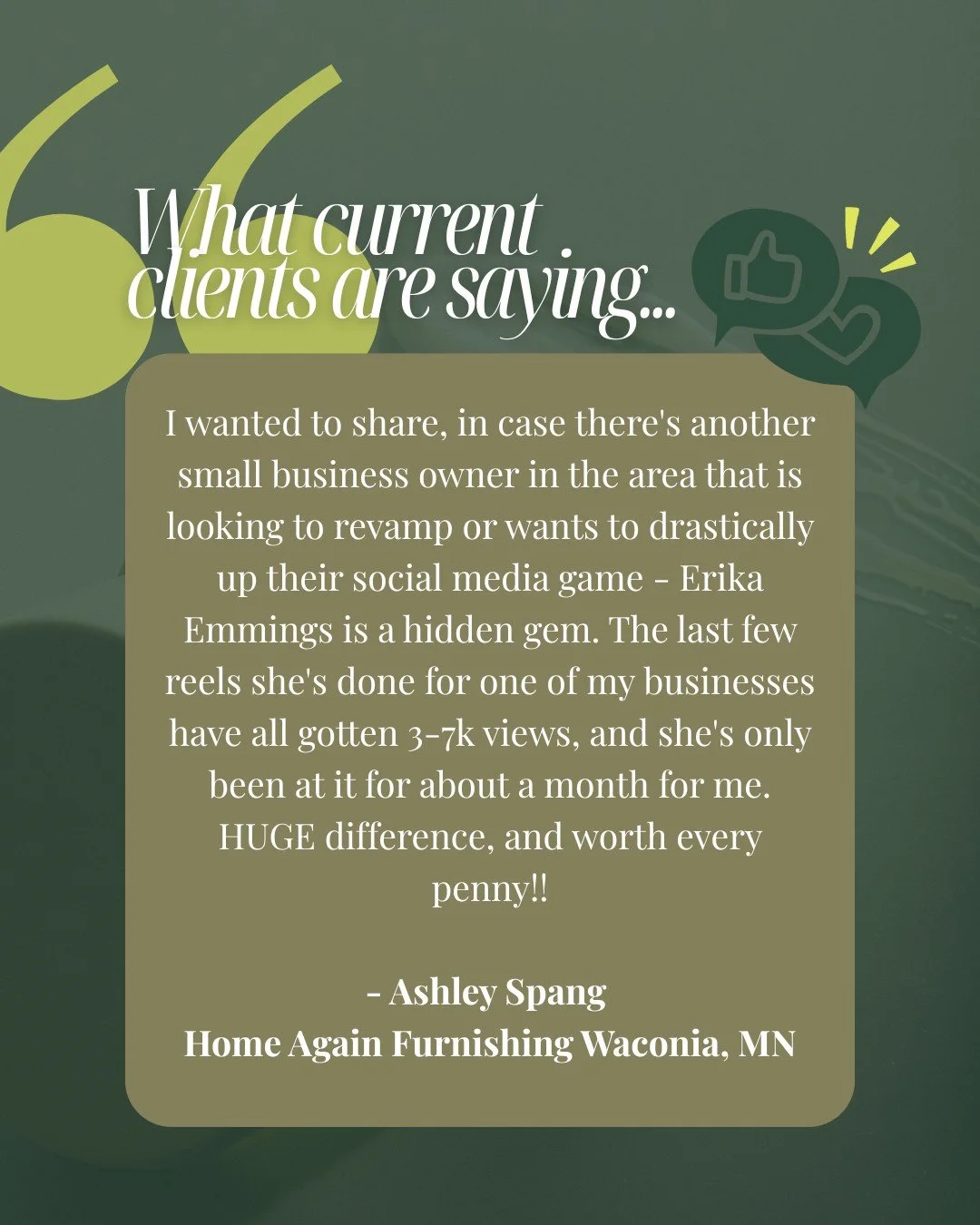 Seeing the before and after always hits different.

This business already had something special.
They just needed consistency and support to show it.

This is what it looks like when a local business gets to focus on their work. And then marketing be