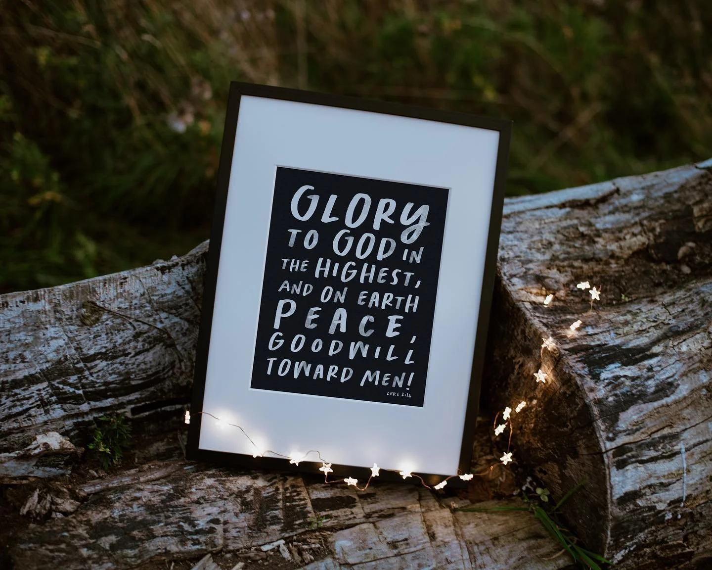 Glory to God in the highest, and on earth peace, goodwill toward men! Luke 2:14. Now available on Etsy as a download and Amazon as a physical print. 🛍️