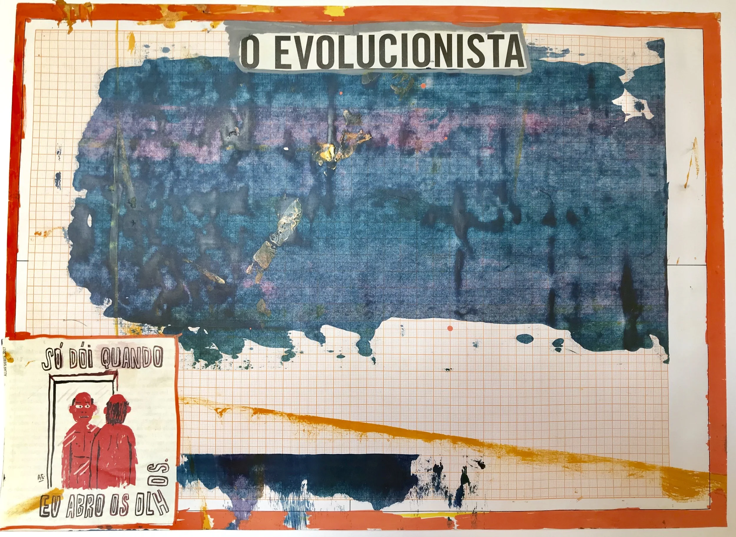 sem titulo - acrílica e colagem sobre papel - 42 x 30 cm - 2019