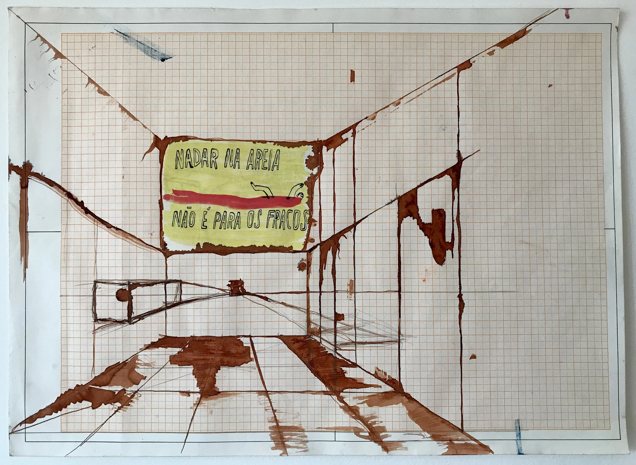 sem titulo - acrílica e colagem sobre papel - 42 x 30 cm - 2019
