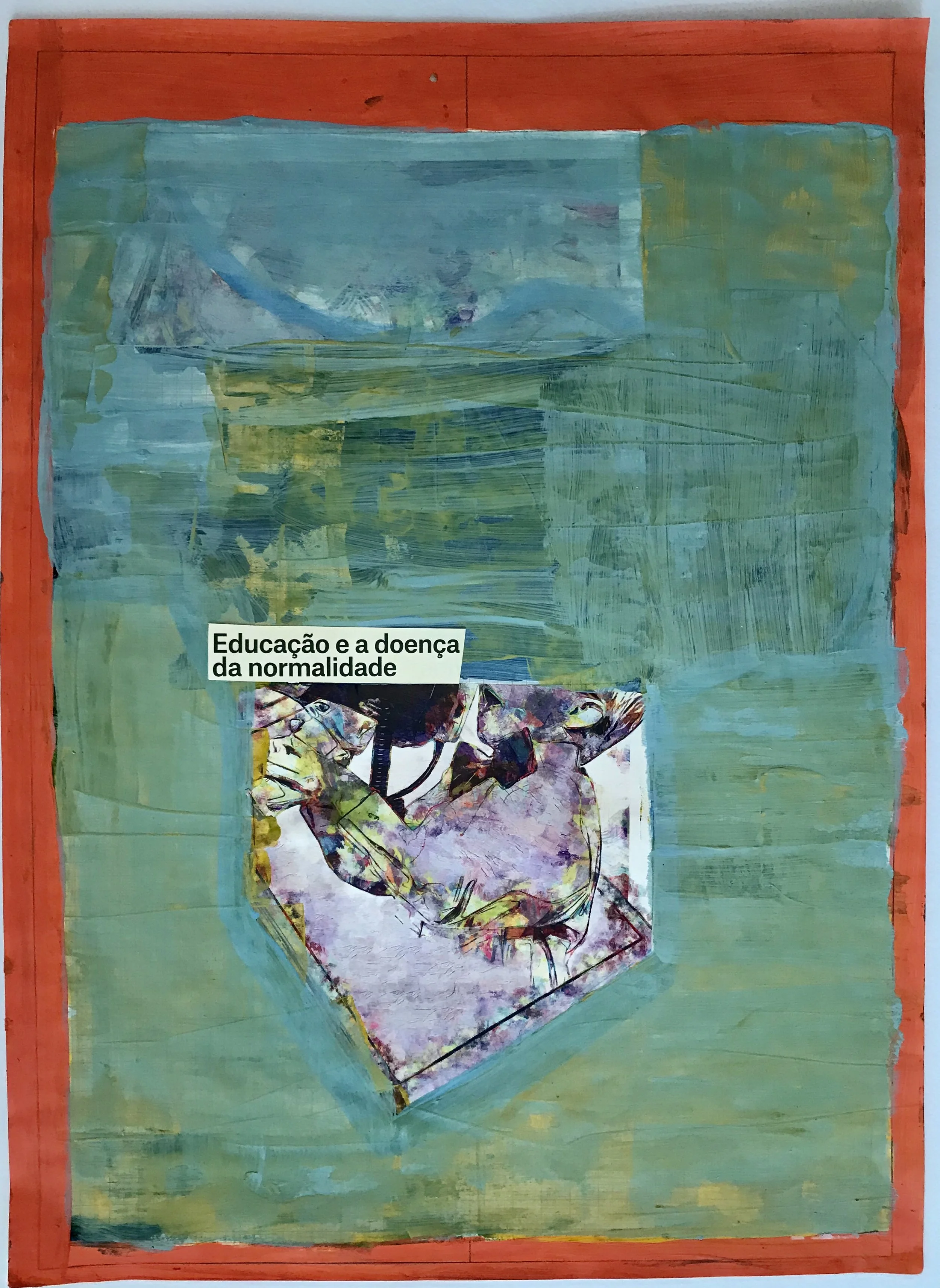 sem titulo - acrílica e colagem sobre papel - 42 x 30 cm - 2019