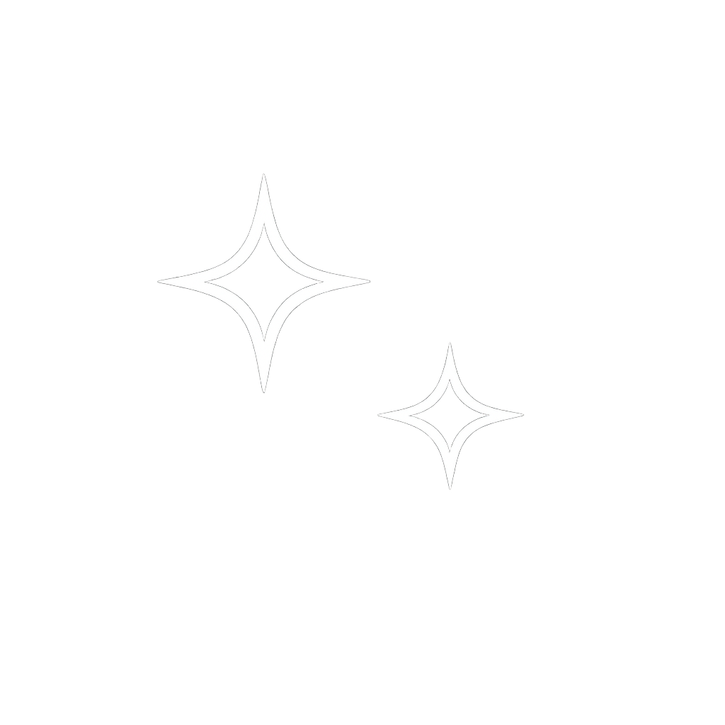 Two white sparkling stars.