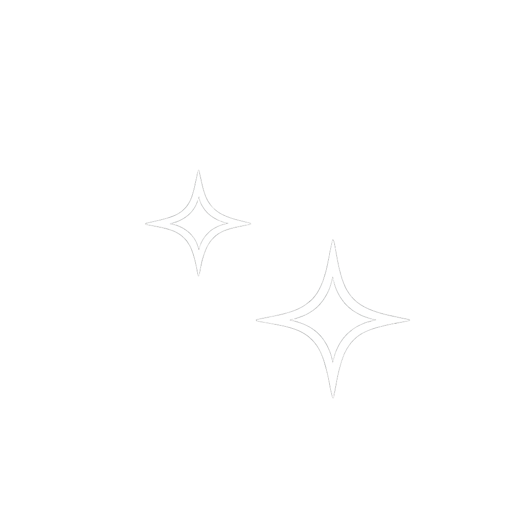 Two white sparkling stars reversed.