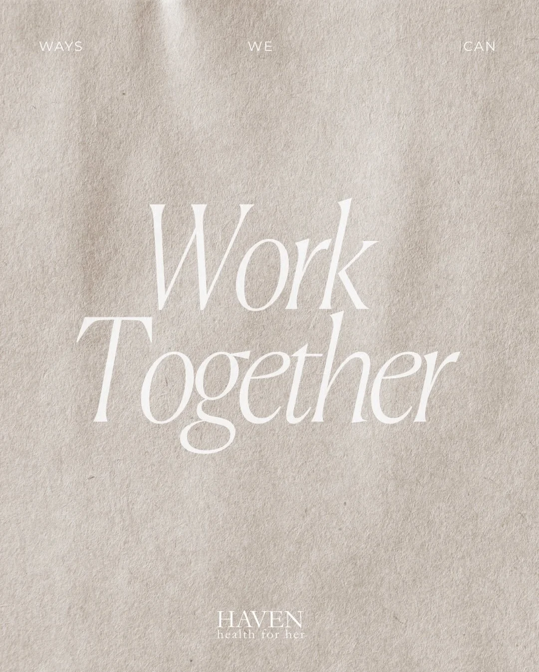 There are many ways we can work together &mdash; because women&rsquo;s health is never one-size-fits-all.

At HAVEN, care is personalized, integrative, and designed to support your body for the long term with clarity, intention, and trust at the cent