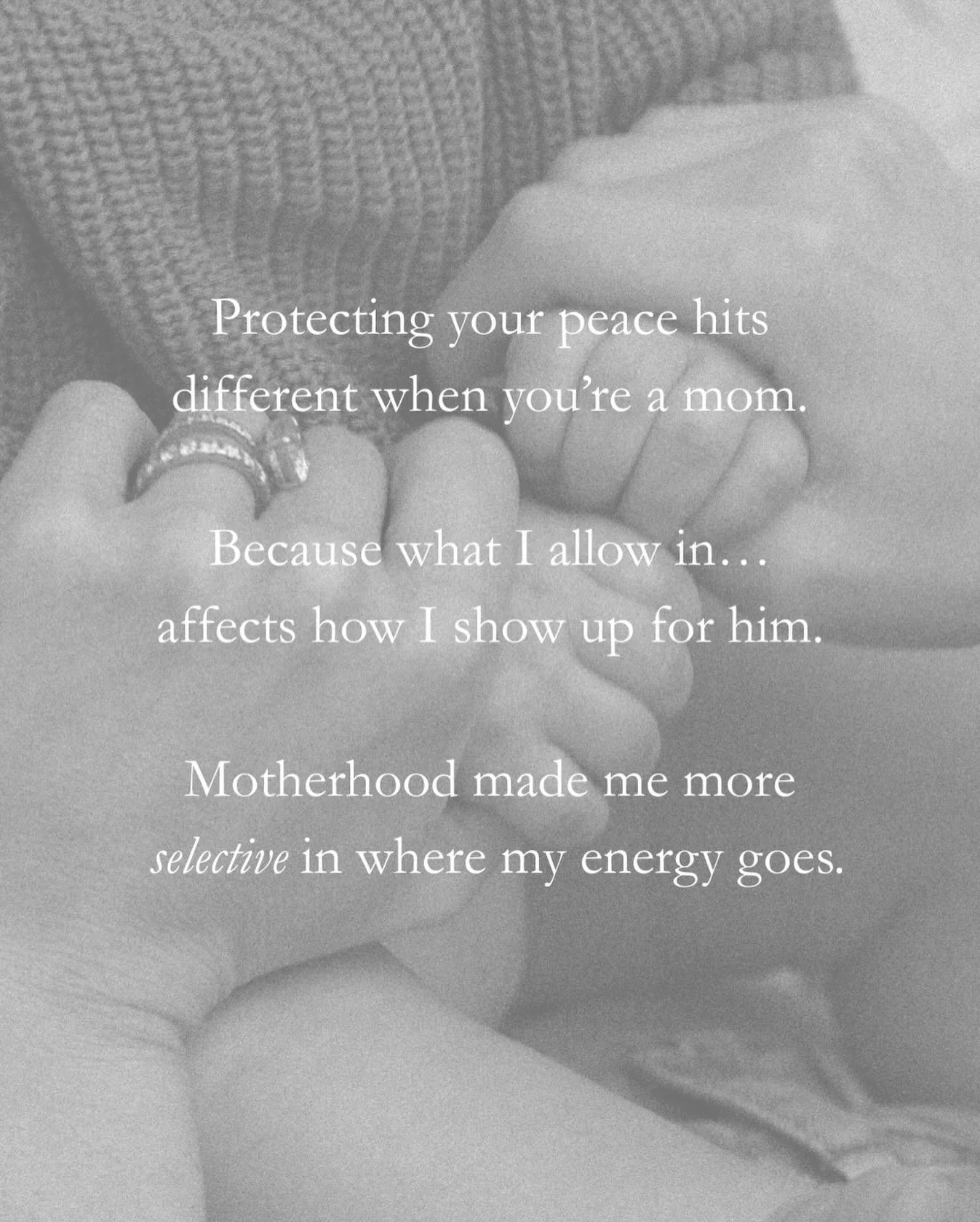 Motherhood reshapes everything,especially your tolerance for what disrupts your peace. Not in a harsh way but in a clear, grounded way.

Because what I allow into my life affects my nervous system&hellip;
and my nervous system affects how I show up f