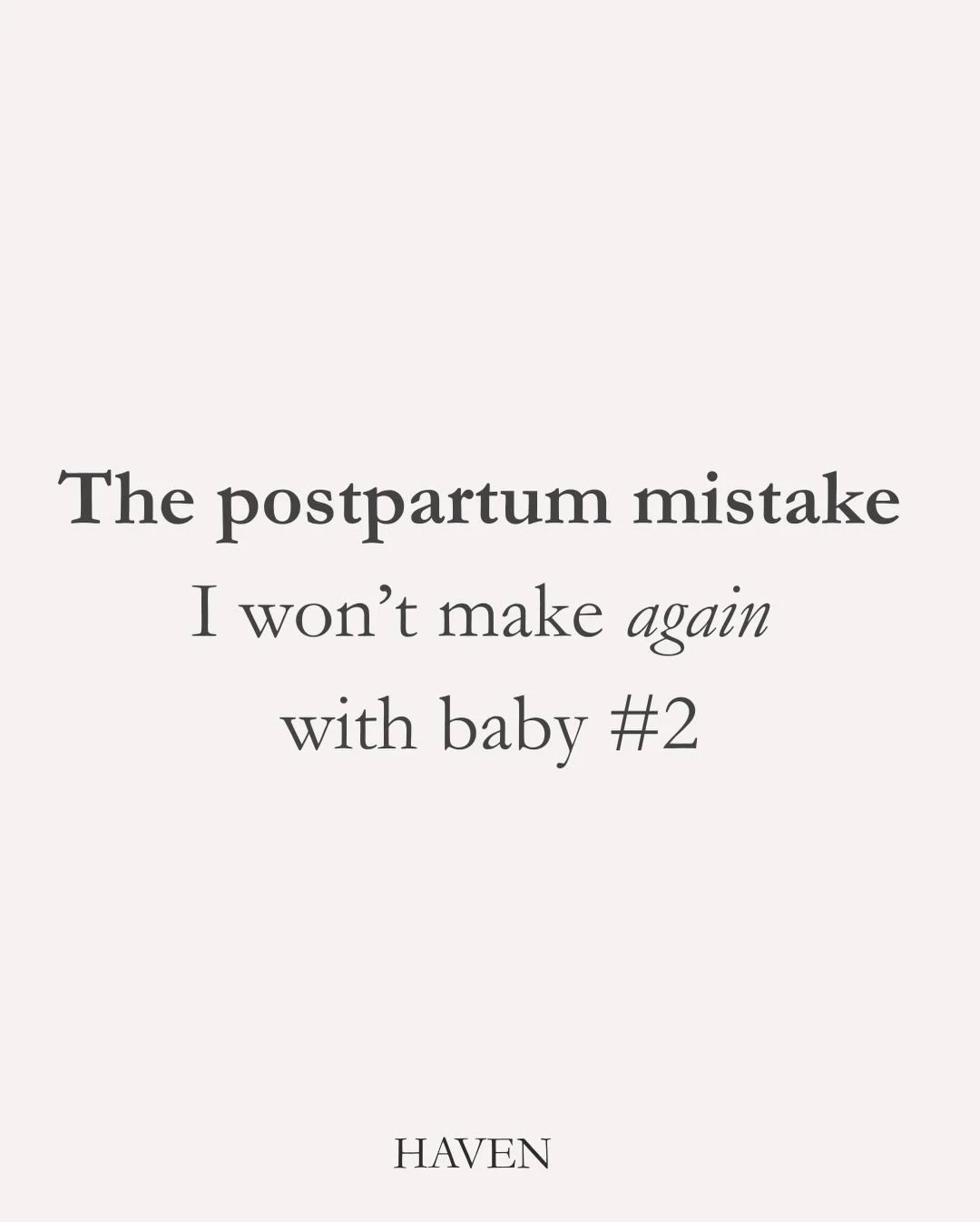 Having a baby is a massive physical, emotional and spiritual event for a woman.

But what surprised me most postpartum wasn&rsquo;t the physical recovery. It was how quickly I expected myself to just resume life as usual.

Keeping the house clean. Co