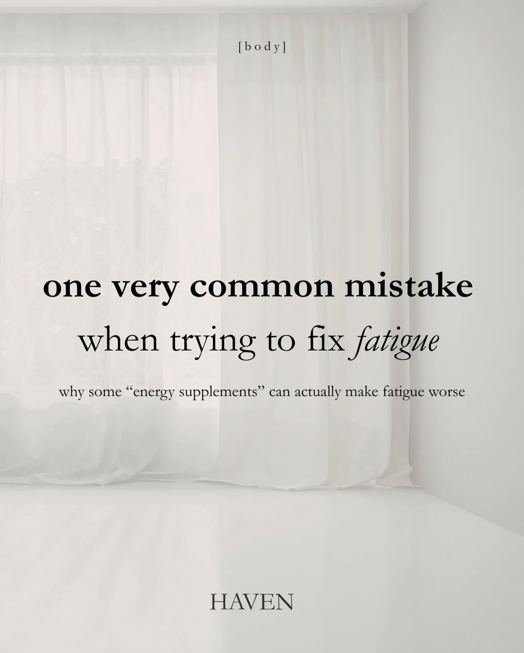 Fatigue is one of the most misunderstood symptoms I see.

When people feel exhausted, the instinct is often to try to push energy production. NAD boosters, mitochondrial supplements, high dose B vitamins, adaptogens. The idea is that maybe the body j