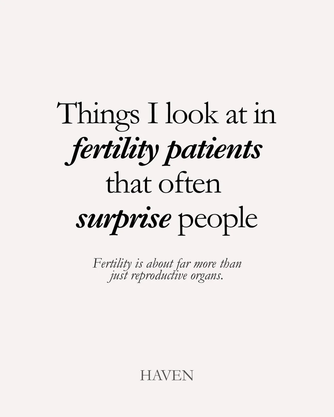 One of the biggest misconceptions about fertility is that it only involves reproductive organs and sex hormones.

In reality, fertility is deeply connected to the body&rsquo;s overall internal environment.

Things like:
- blood sugar regulation
- inf