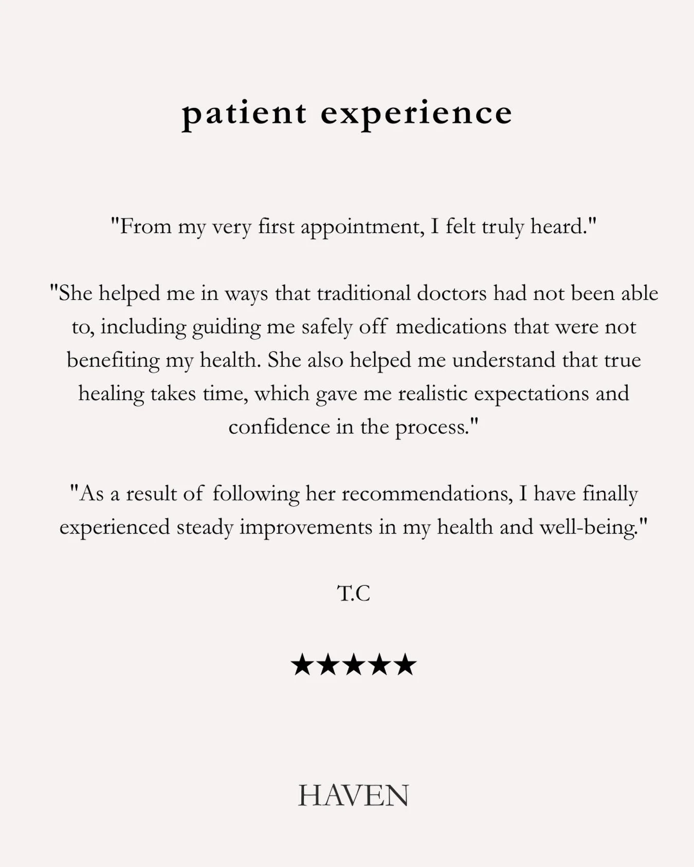 HEALING ISN&rsquo;T ALWAYS LINEAR.

&ldquo;From my very first appointment, I felt truly heard.&rdquo;
One of the most important parts of the work I do is creating space for women to share their full story, look deeper into their health concerns, and 