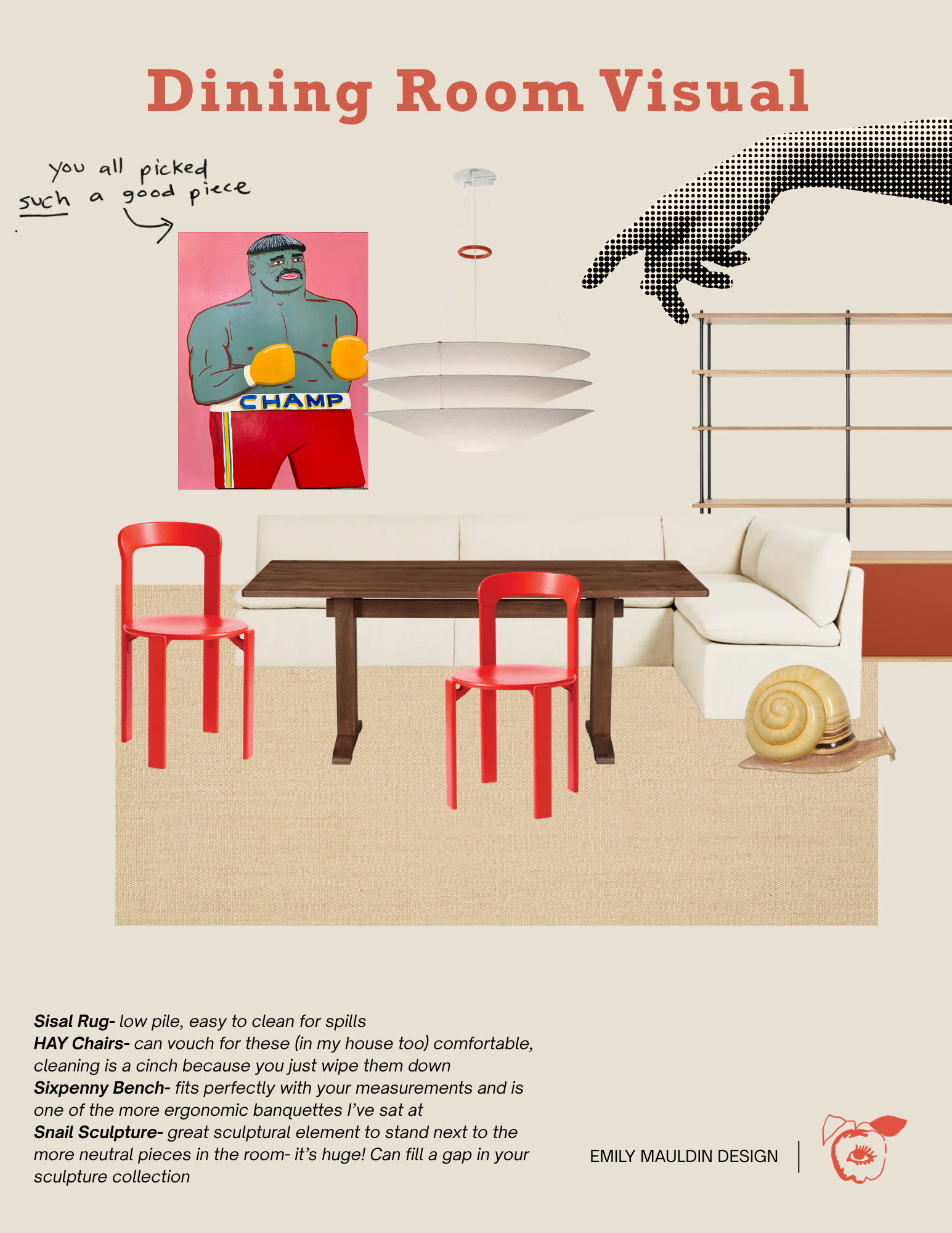 Emily Mauldin Design Deliverable Dining Room Visual