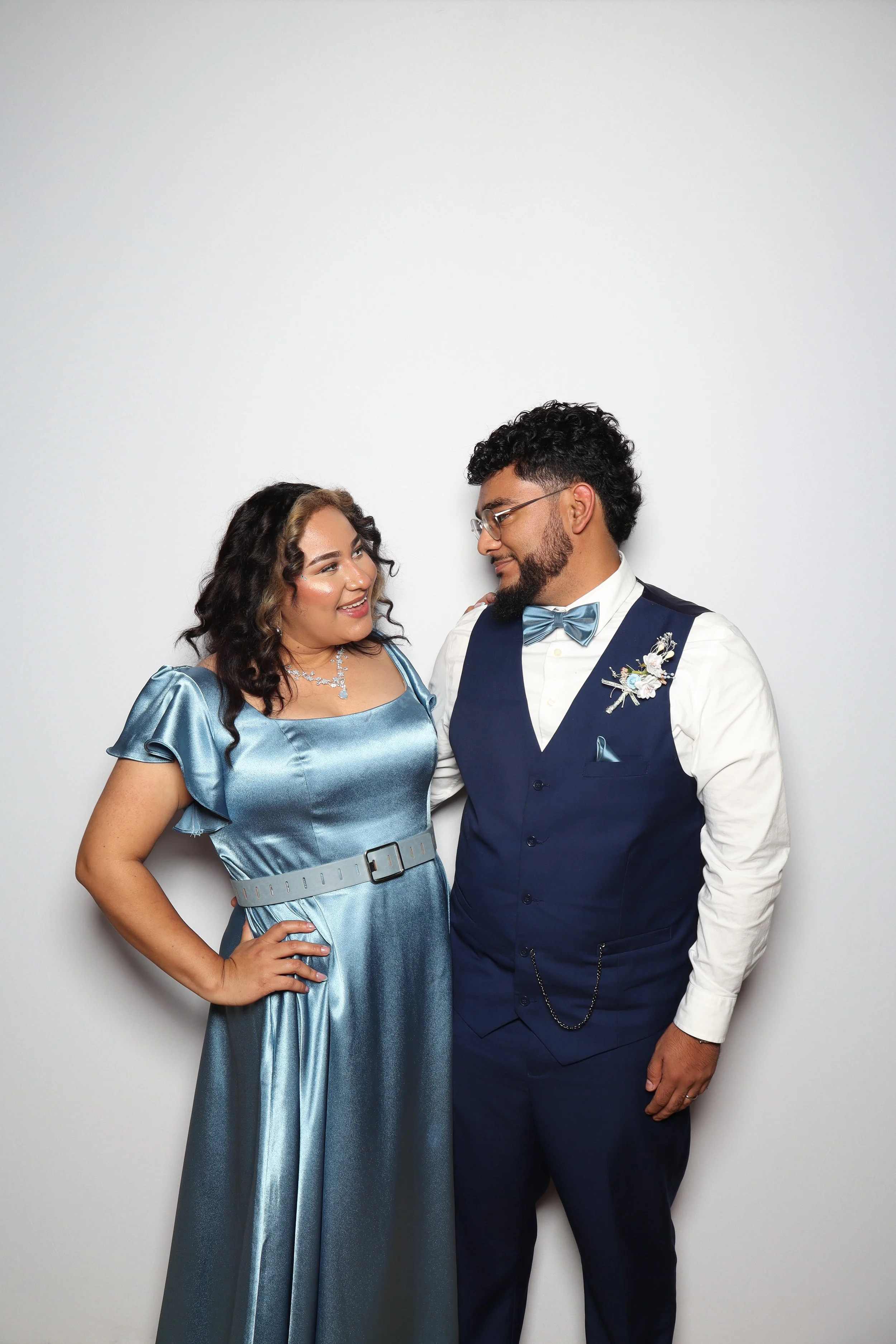 Couple  at a wedding photo booth in Richmond VA