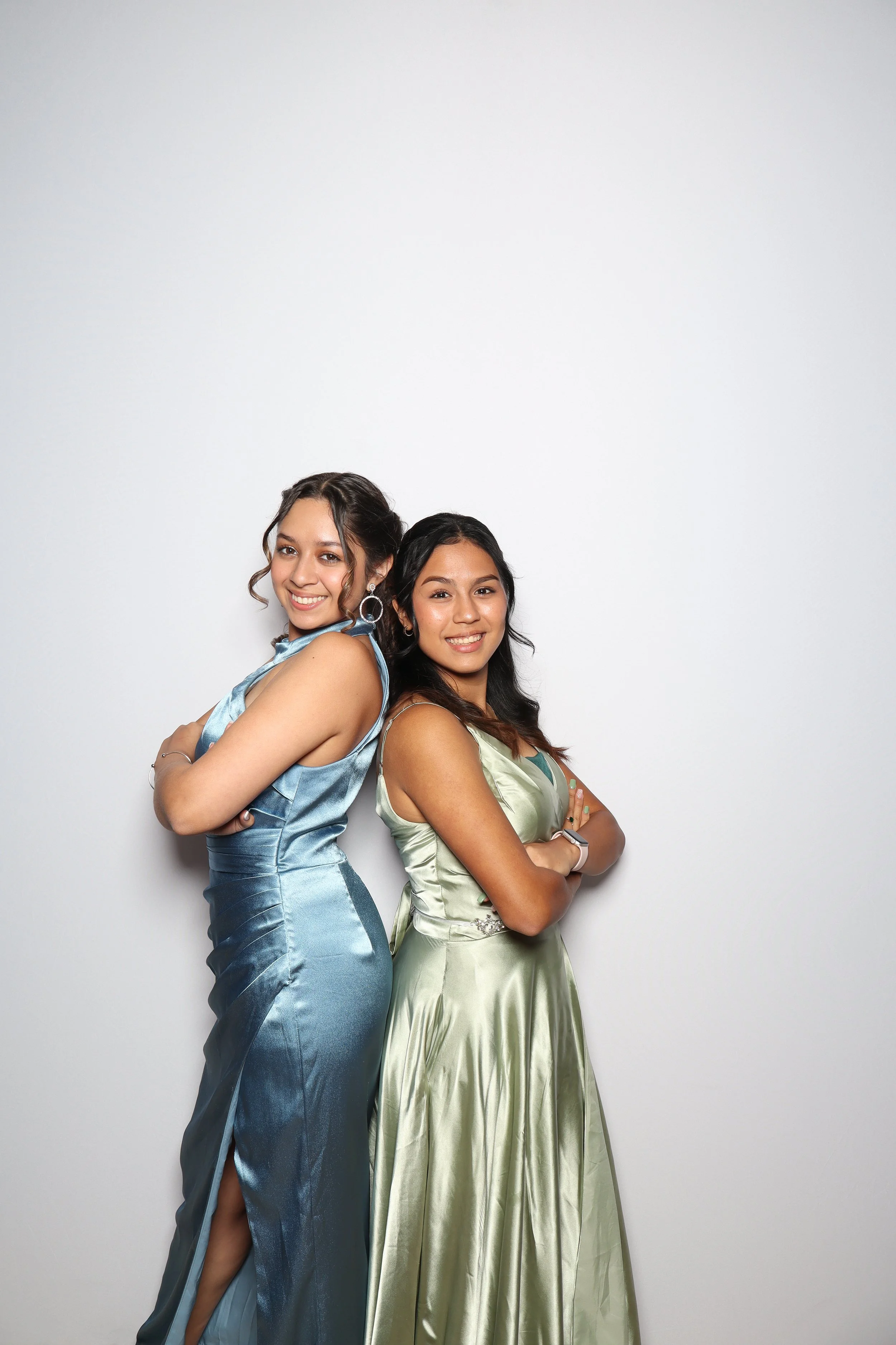 Two girls at a wedding photo booth in Richmond VA