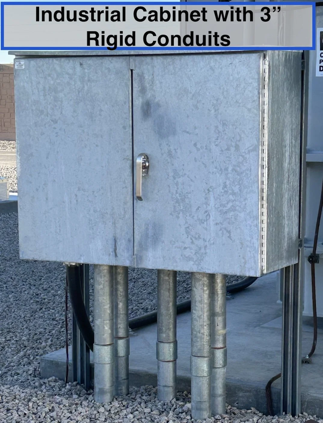 Industrial Cabinet with 3" Rigid Conduits
