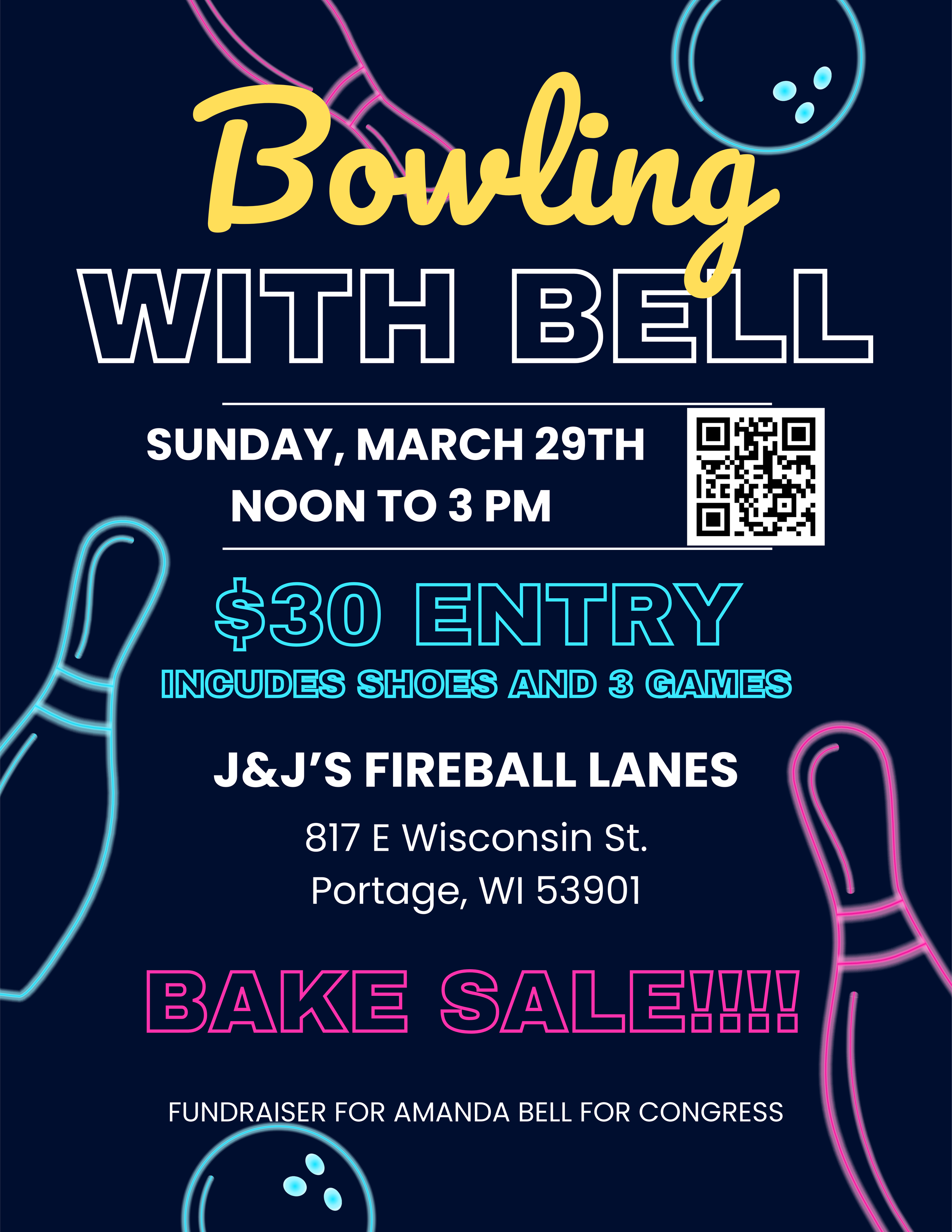 Bowling and Bakes with Bell