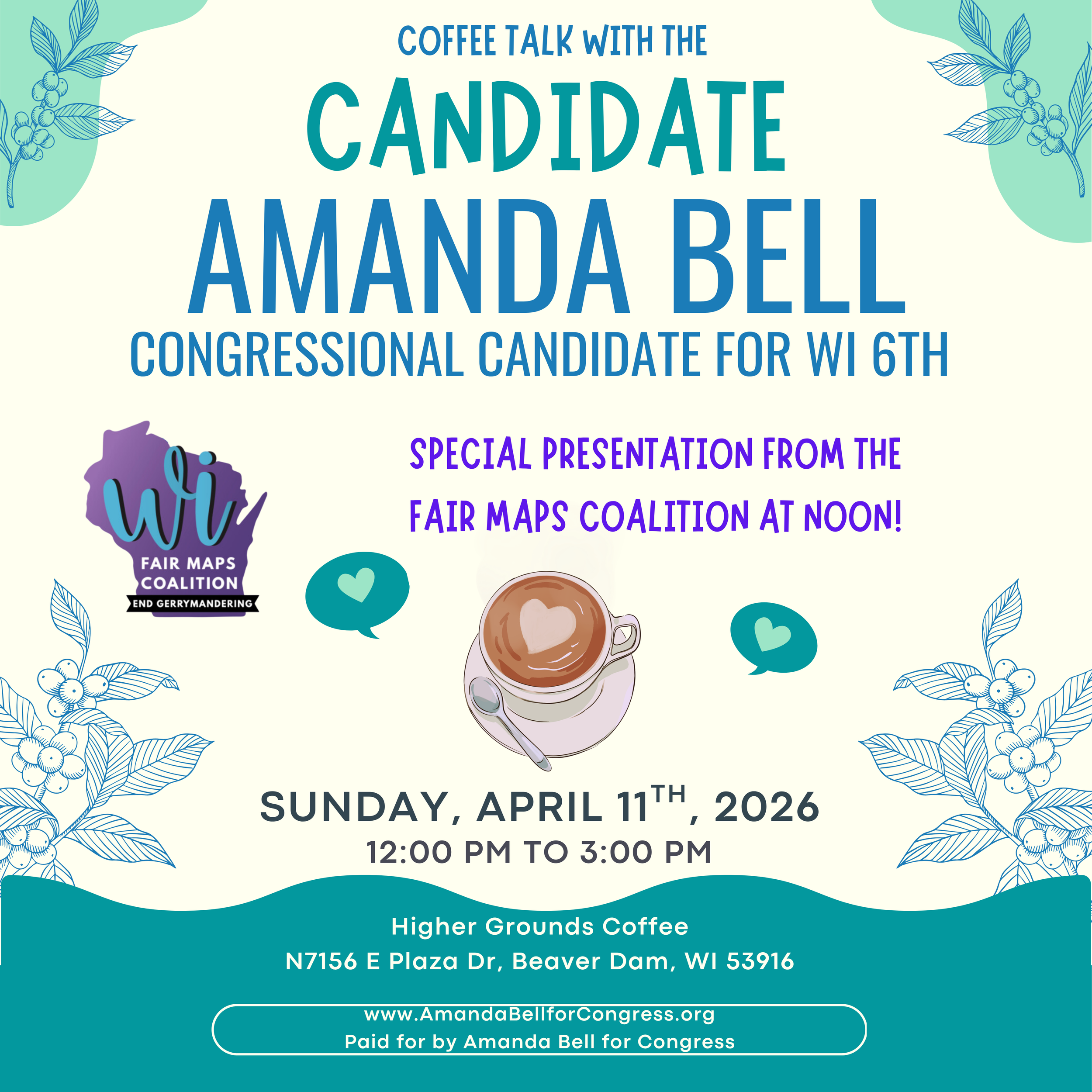 Beaver Dam Coffee with the Candidate