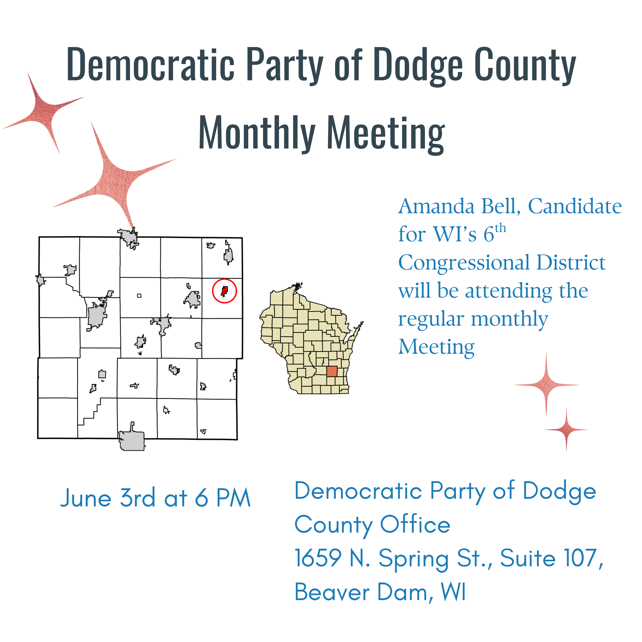 Democratic Party of Dodge County Monthly Meeting