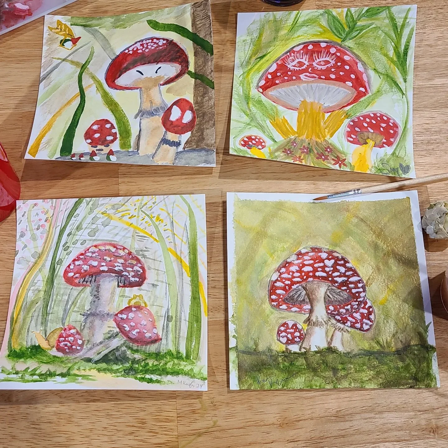 Cap, Stem and Splash: Watercolor Mushrooms