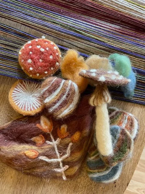 Needle Felted Mushrooms @ Fiber Fest