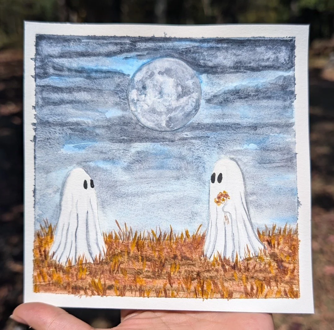 Watercolor Ghost Scene