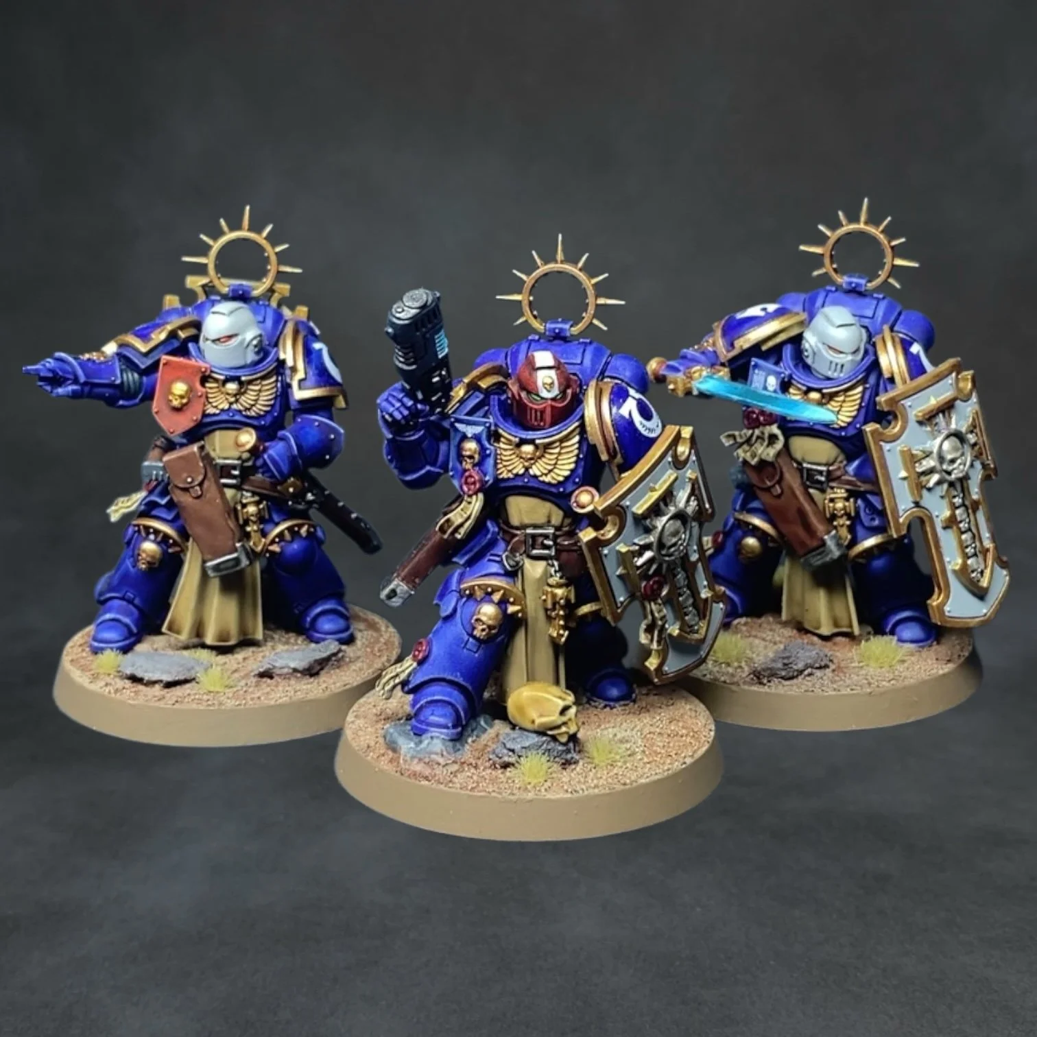 Ultramarine Bladeguard Veteran Squad - Painted and Based
