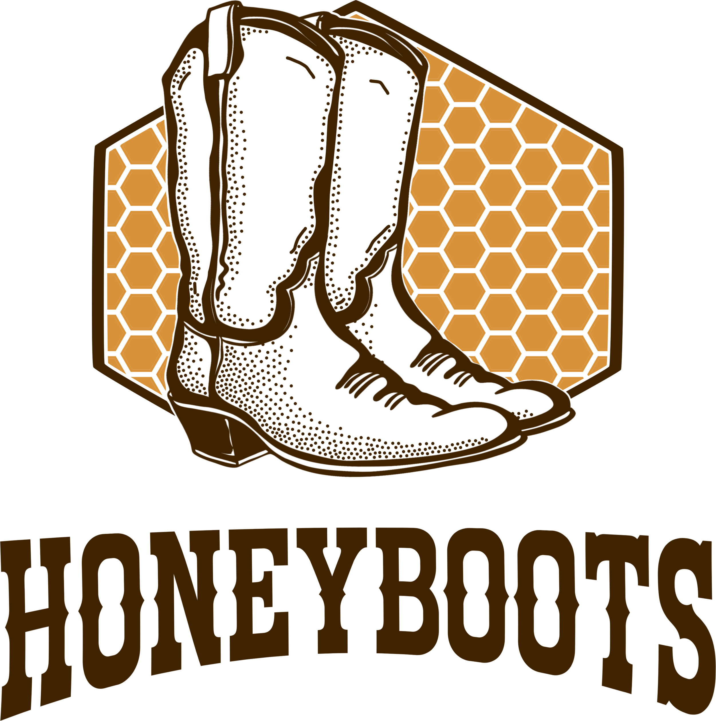 HoneyBoots_LOGO White (Front of Shirt).png