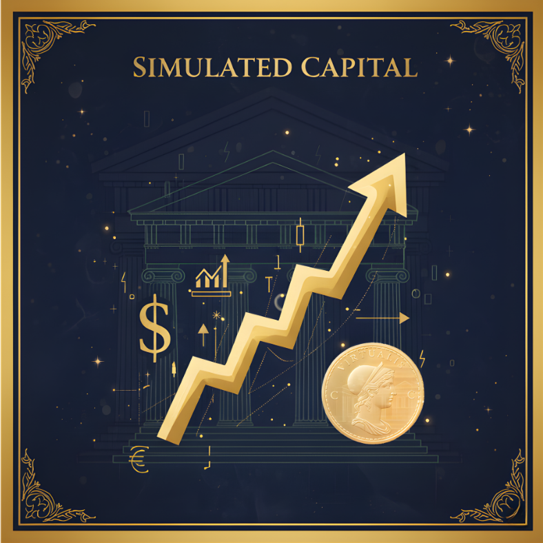 a classical illustration of an arrow depicting an upword moving market representing starting with paper trading and setting up your first chart