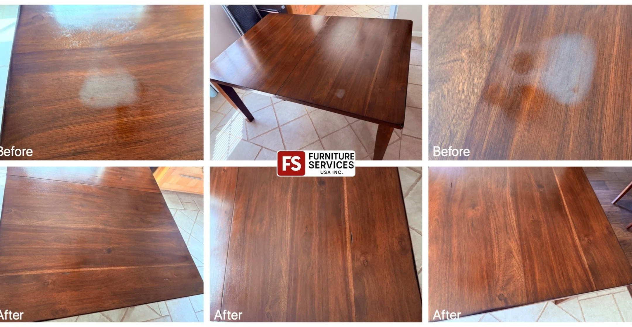 Say goodbye to heat marks and white rings! 🚫
Accidental heat damage leaves unsightly white marks on wooden finishes. We specialize in expert heat mark removal, meticulously restoring the damaged area to seamlessly blend with the original, beautiful 