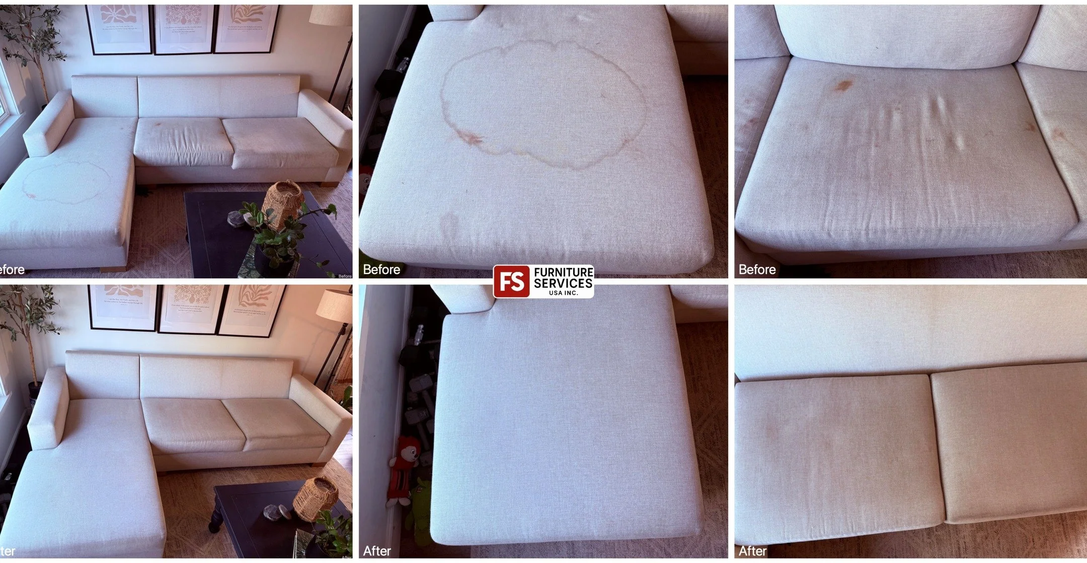 Multiple stains? Cleaned and renewed! ✨
Accidents happen, but those unsightly spills and marks don't have to stay forever. We specialize in expert deep cleaning and stain removal for fabric upholstery, eliminating stubborn marks and restoring your se