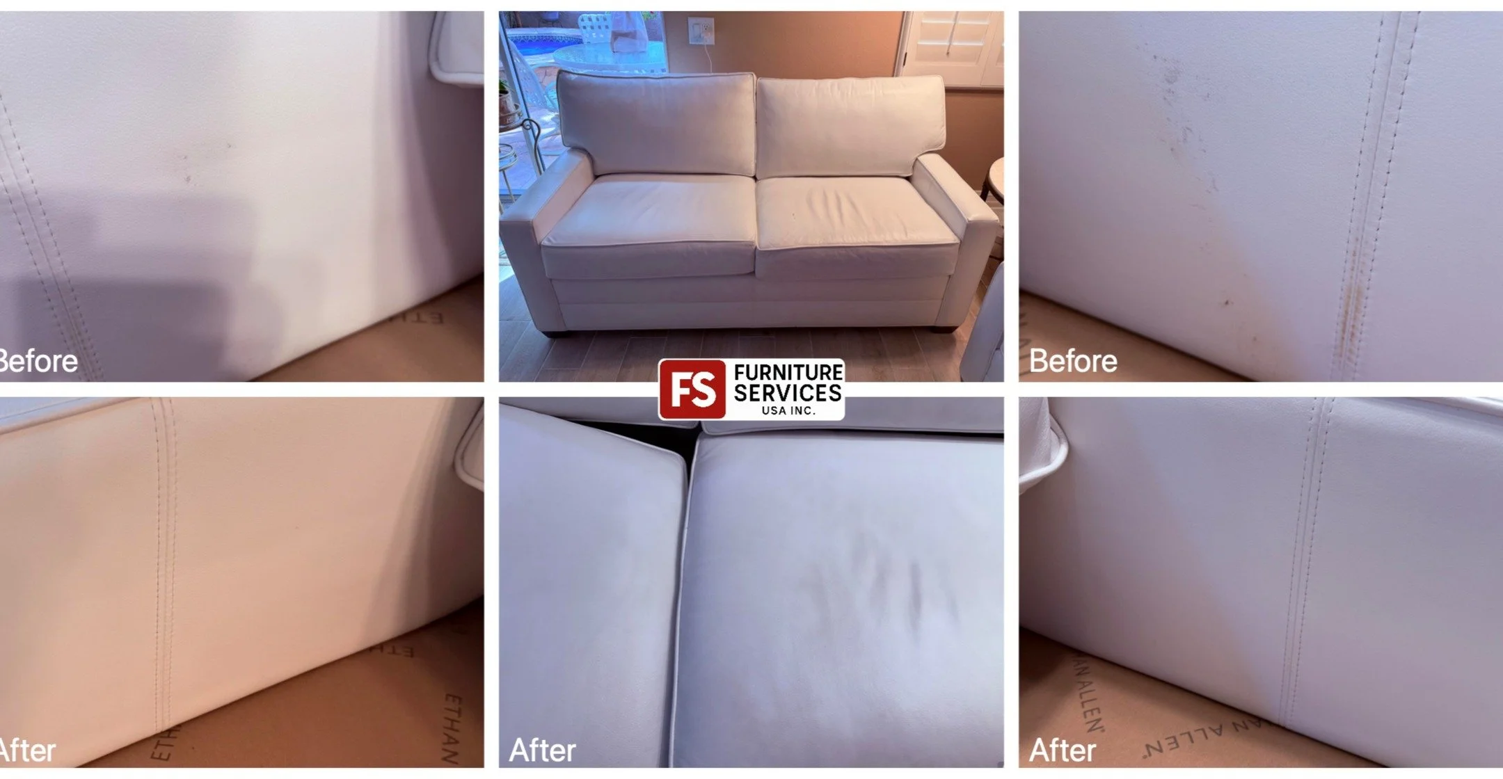 Stains Removed, Color Restored! ✨
White leather is beautiful, but prone to visible stains and discoloration. We specialize in expert leather stain removal and precise color restoration, carefully cleaning and redyeing the affected areas to bring back