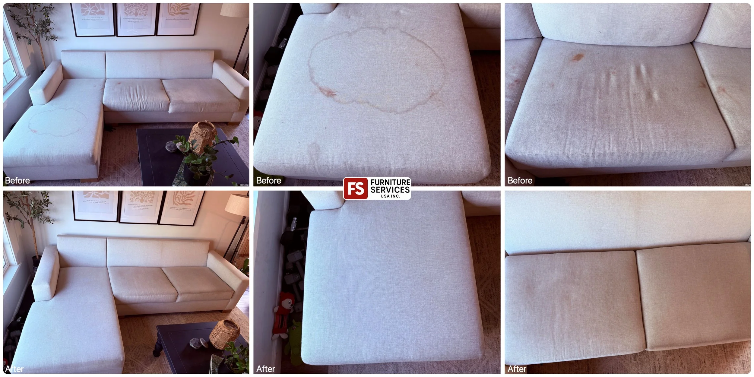 Multiple stains? Cleaned and renewed! ✨
Accidents happen, but those unsightly spills and marks don't have to stay forever. We specialize in expert deep cleaning and stain removal for fabric upholstery, eliminating stubborn marks and restoring your se