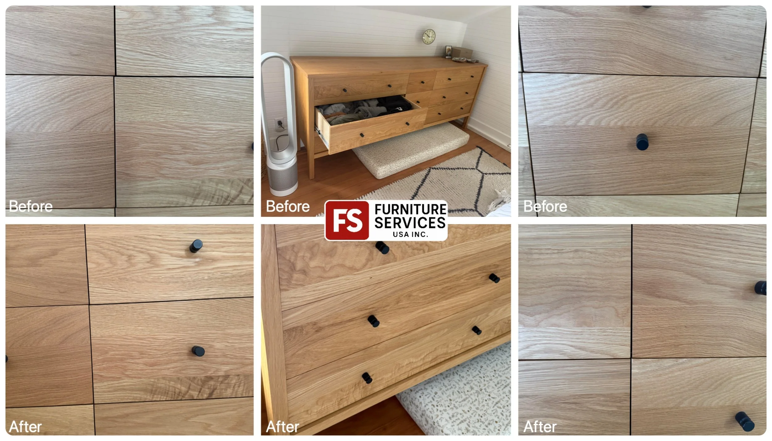 Misaligned drawers and broken tracks slowing you down? 😩
We specialize in precision furniture repair, tackling common issues like broken drawer tracks, loose hinges, and misaligned cabinet doors and drawers. We replace faulty hardware and ensure eve